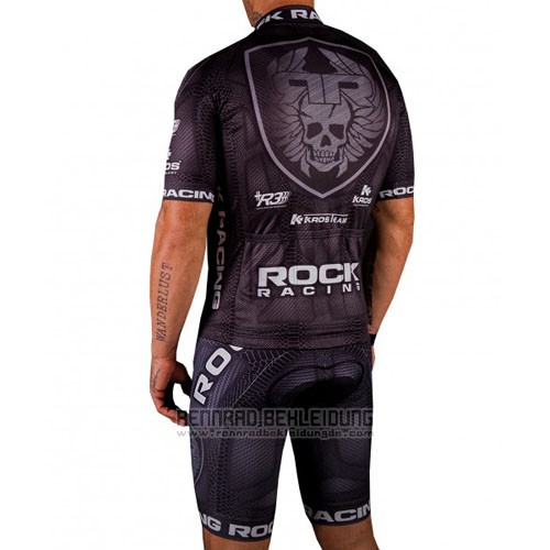 2016 Fahrradbekleidung Rock Racing Wei und Braun Trikot Kurzarm und Tragerhose